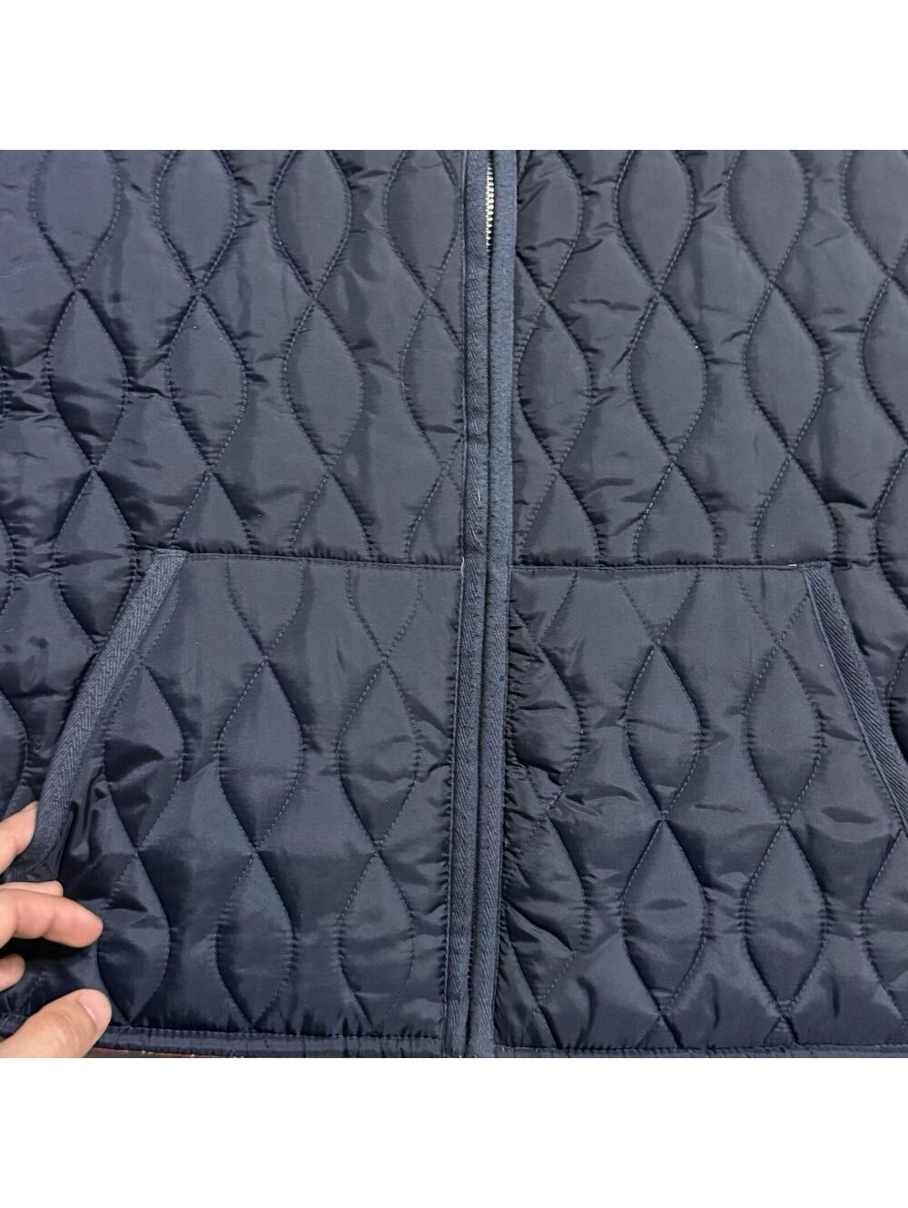 Vintage Rare Tommy Jeans Hilfiger Vest Blue Quilted Full Zip Women’s Medium - Picture 10 of 10